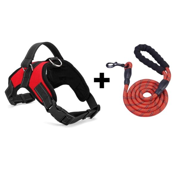 Cocker Star Body Belt Harness with Rope for Dogs (Red, Cocker Star Body Belt Harness with Rope for Dogs (Red, Large)