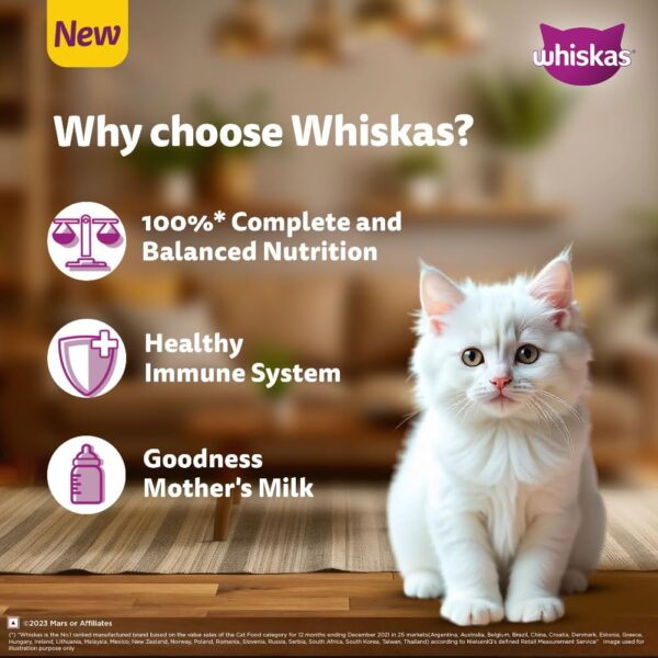 61u79I50s0L._SL1001_.jpg Whiskas Persian Kitten (2-12 Months) Dry Cat Food, 1.1kg, 100% Complete & Balanced Tailor Made Nutrition, Reduces Hairfall, for Healthy Coat & Skin