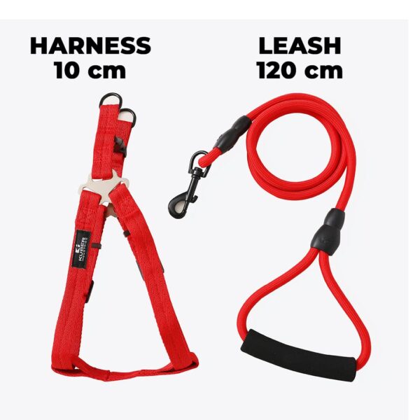 61uAj7tEOwL._SL1080_.jpg Kuber Industries Dog Harness and Leash Set, Red