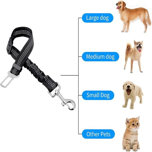 Black Dog Leash - Heavy-Duty Dog Leash with in Length, 17.7in to 27.55in Training Leash Dog Belt with Non-Slip Grip, Ideal Leash for Dogs for Training, Walking, and Outdoor Adventures