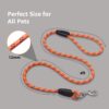 61vANY6pF0L._SL1500_.jpg amazon basics, Heavy Duty Reflective Dog Leash 4ft /122 cm Long Nylon Rope Leash with Anti-Slip Padded Handle for Medium & Large Dogs Durable Training Leash | 12 mm Thicknes | Orange