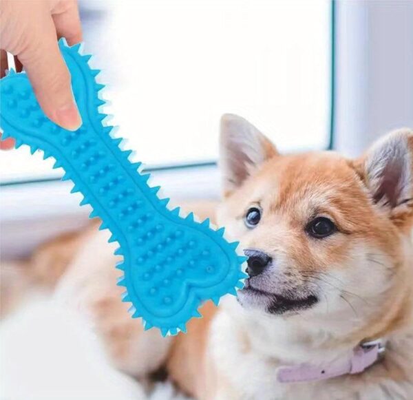 61vai1nXVAL._SL1500_.jpg PremiumAV Durable Dog Chew Toy – TPR Rubber Barbed Bone for Aggressive Chewers, Indestructible Teeth Cleaning Toy, Interactive Chew & Fetch for Strong Jaws and Dental Health