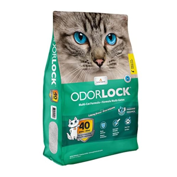 Intersand Odourlock Calming Breeze Cat Litter Moisture Activated Fragrance Block Ammonia Quick Absorption No Tracking and Dust Free for All Breed 6 Kg