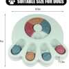 Foodie Puppies Pet Puzzle Toy for Dispensing Treats, Pet Toys Game for Training and Slow Feed, Non-Slip Feeder Designed for Dog, Puppies, Cats & Kittens Color May Vary (Paw Shape)