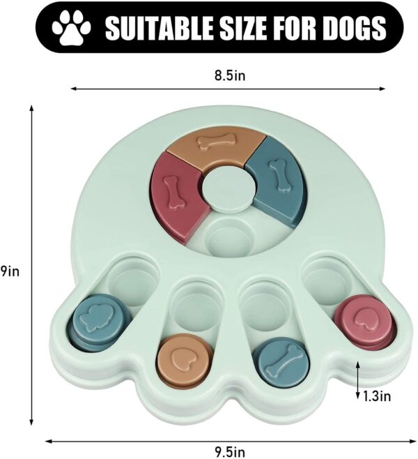 Foodie Puppies Pet Puzzle Toy for Dispensing Treats, Pet Toys Game for Training and Slow Feed, Non-Slip Feeder Designed for Dog, Puppies, Cats & Kittens Color May Vary (Paw Shape)