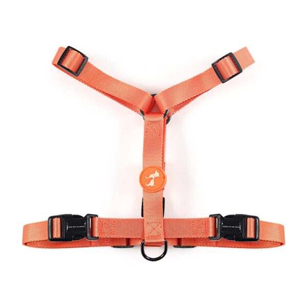 Heads Up For Tails Classic Nylon Dog H Harness - Orange - L