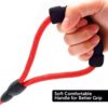 Reflective Adjustable Pet Leash for Dogs| Durable and Comfortable| Strong Nylon with Padded Handle| Straps Dogs Perfect for Harness and Neck Collar Belts ((D-Shape) 1/5 inch x 4 feet, Red)