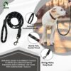 JAPIN Nylon Rope Dog Cord Leash Training Leash for Small to Large Dogs with Heavy Duty Hook (12 MM)