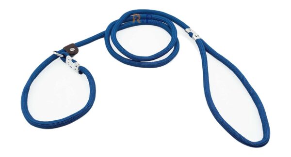 RvPaws Dog Training Leash Slip Leash, Adjustable Length, Strong & Durable Training Show Leash,Soft Nylon Rope I Leather Adjustable, Length 5 Feet X 1 CM - Pack of 1 (Multicolor)