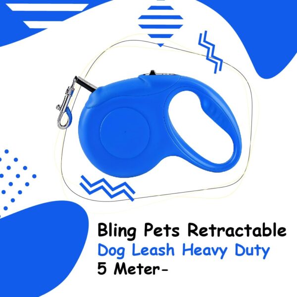 61wiYQrQEZL._SL1000_.jpg Retractable Dog Leash| Heavy Duty 3 Meter| 360°Tangle Free| Strong Nylon Tape with Anti-Slip Handle| One Click Bracke Lock for Dogs Upto 50kgs (Blue)