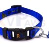 RvPaws 15 MM Paw/Bone Printed Soft Nylon Collar Belt and Leash Set for Small Breed Dog and Puppies - Blue
