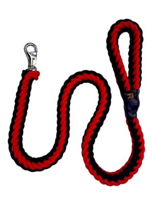 Woofy Heavy Duty Dog Tough Nylon Braided Dog Leash for Woofy Heavy Duty Dog Tough Nylon Braided Dog Leash for Medium Dogs Maxi Dogs & Large Dogs, Heavy Leash & Heavy Hook (Red & Black)