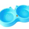 61xGeMvb8JL._SL1500_.jpg Foodie Puppies Non-Slip, Non-Toxic Pet Feeding Plastic Cat Face Shaped Double Bowl Food & Water Feeder 2-in-1 Bowl for Dogs, Puppies, Cats & Kittens (Color May Vary)