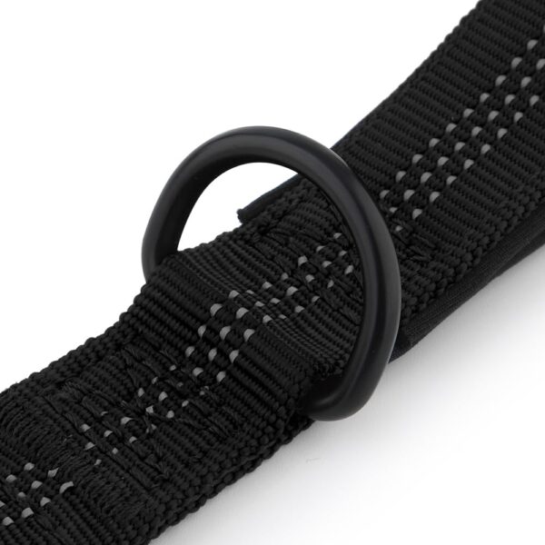61xSh83senL._SL1000_.jpg Hank Army Tactical Dog Leash | 3M Reflective | Heavy Duty Rope | Military Grade Metal Hook | Stretchable | Soft Double Handle | Suitable for Training, Walking, Adventure (Black 6 Feet)