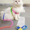 A+a Pets' Harness and Leash Set, Colourful Combo in Rainbow for Cats and Dogs (S, Rainbow)