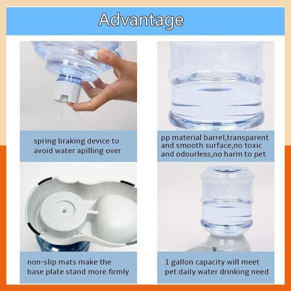 61xzTbR78dL._SL1080_.jpg GION 3.5 Litter Self-Dispensing Gravity Pet Food Feeder Bowl Water and Food Cat Feeder Bowl and Automatic Water Dispenser Bottle (1Pcs)