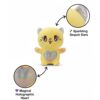 Tukkle Cat Soft Toy - 30cm Cute Plush with Shiny Heart & Sequined Ears (Assorted - Pack of 1) Yellow, Grey & Pink for Kids, Adults, Birthday, Anniversaries, Return Gift, Valentine's Day