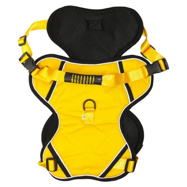 Yellow Harness for Medium Size Dogs | Oxford Fabric, 4 Adjustable Buckles | Dog Chest Belt for Small Dogs - (Medium, Yellow)