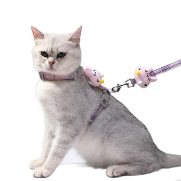 Qpets® Cat Harness and Leash Set, Outdoor Harness for Cat Qpets® Cat Harness and Leash Set, Outdoor Harness for Cat with Quick Release Buckle Adjustable Cat Harness for Small Cats, Lightweight Soft Walking Travel Petsafe Harness