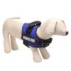 Lulala Service Dog Harness, Large Medium Small Dog No-Pull Reflective Vest,Breathable Adjustable Pet Harness with Piastic Handle for Outdoor Walking -with On Off Locker(Blue L)