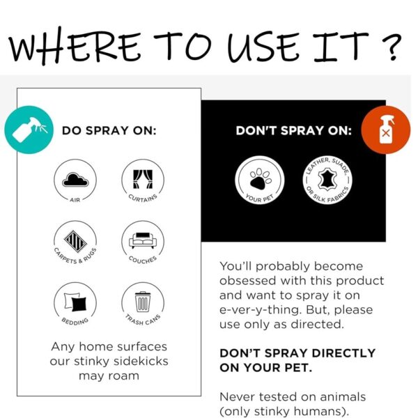 Cat Area Odour Remover with Refreshing Fragrance Removes Bad Odour from Urine,Feces,&Vomit|Natural Bio-Enzymatic Formula|Cat Litter Spray|For Surface Use Only Not on Pets(200ML) (Lavender)