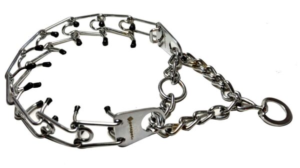 PSK PET MART Stainless Steel Chrome Plated Prong Collar for Dogs