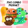 710WpsEiXL._SL1500_.jpg Sage Square Premium Squeaky Toy Set of 5 for Dogs - Durable, Chewable, Rubber Toys, Multiple Fun Shapes & Colors for Interactive Play, Teething Relief, Keeps Entertained, Happy (Combo No. 7)