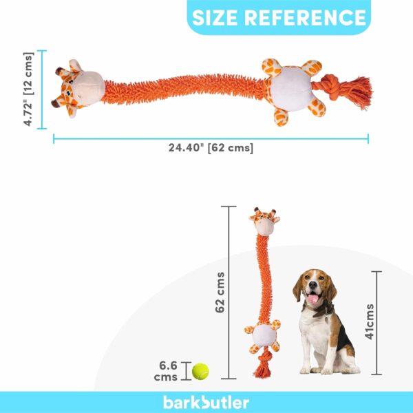 Barkbutler BOH The Bear + Aly The Gator + Garry The Giraffe Soft Squeaky Plush Dog Toy | Machine Washable | Reinforced Fabric | Non-Toxic | Durable Pet Toy | Cuddle, Play, Train, Chew, Tug