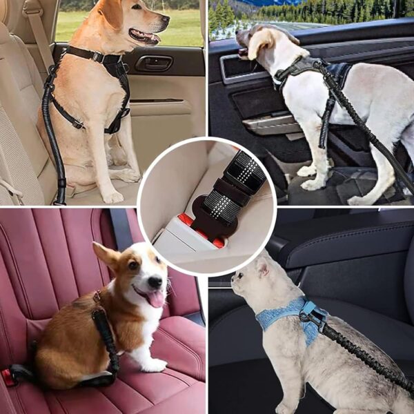 Black Dog Leash - Heavy-Duty Dog Leash with in Length, 17.7in to 27.55in Training Leash Dog Belt with Non-Slip Grip, Ideal Leash for Dogs for Training, Walking, and Outdoor Adventures