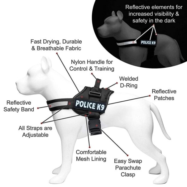 71-akrHQgkS._SL1500_.jpg Hachiko Dog Harness with Rope | No Pull Dog Body Belt | Reflective Dog Vest Oxford Fabric | Soft Padded Easy Control Dog Chest Neck Belt | No More Pulling Or Choking (Small, Blue,Red)