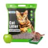 Cat Litter 5kg Green Apple | Fast-Clumping Bentonite Cat Litter with Odour Lock, Low Dust & Gentle on Paws | Fresh & Fruity Litter Box Everyday