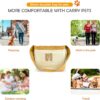 Cature Care by Nature Dog Purse Carrier for Small Dogs, Airline Approved Soft Sided Pet Carrier with Pockets, Ventilated Dog Carrying Bag for Puppy Cat, Dog Travel Supplies Bag (Beige)