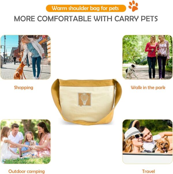 Cature Care by Nature Dog Purse Carrier for Small Dogs, Airline Approved Soft Sided Pet Carrier with Pockets, Ventilated Dog Carrying Bag for Puppy Cat, Dog Travel Supplies Bag (Beige)