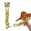 BarkButler x FOFOS Flossy Rope Toys for Dogs - Dog Chew Toy, Dog Toys for Large Dogs (10-30kgs) - Yellow & Grey