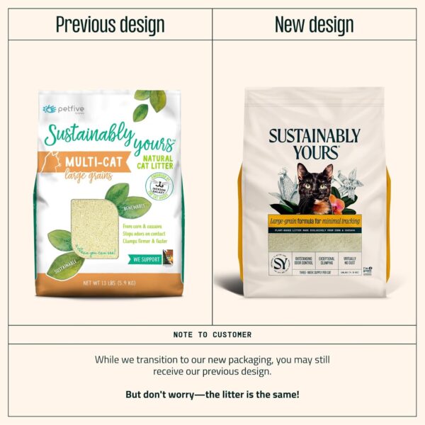 Sustainably Yours, Natural Large Grain Multi-Cat Litter, 5.9 Kg