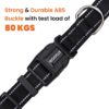 710ty6MpEyL._SL1500_.jpg WOOFLIX Reflective Dog Leash And Collar Combo Set|Dog Collar & Anti Slip Padded Handle Leash For Dogs|Highly Reflective|Dog Rope For Medium & Large Dogs|(Leash 6.5 Ft. + Collar Xl, Black, 18 Cm)