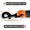 7113p2iPS0L._SL1500_.jpg Wooflix Heavy Duty Nylon Dog Leash | Anti Slip Padded Handle Long Dog Leash | Highly Reflective Leash for Dogs | Dog Rope for Medium & Large Dogs | Dog Training Leash | (Orange, 5 Feet Long)