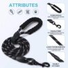 Reflective Adjustable Pet Leash for Dogs and Cats| Durable and Comfortable| Strong Nylon with Padded Handle| Straps Dogs Perfect for Harness and Neck Collar Belts