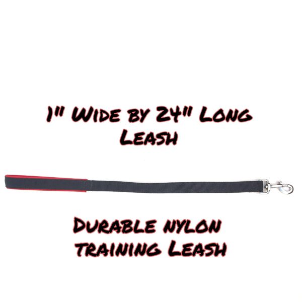 711aCNkBrOS._SL1500_.jpg Short Dog Leash Traffic Padded Handle Heavy Duty 24 Inch/ 2Ft Short Nylon Dog Lead For Training Control-Pet Leashes For Large Big Dogs And Medium Dogs(Color- Black)