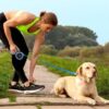 Amazon Basics Retractable Dog Leash | 5 Meter | for Large Dogs Up to 50 Kg | Heavy Duty Leash for Pets | Strong Nylon Tape, Anti-Slip Handle, Built in Spring, One-Click Brake Pause | Blue