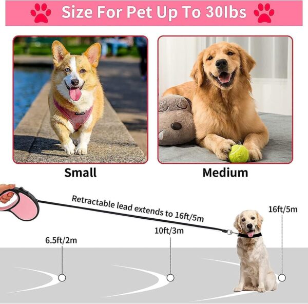 711ytIbEr5L._SL1500_.jpg Smart Pet Leash Automatic with Padded Feature and Feather Decoration for Dogs Dog Traction Rope Chain Automatic Retractable Dog Walking Rope Pet Leashes Retractable Pet Leash (3M-15Kg)