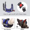 Lulala Service Dog Harness, Large Medium Small Dog No-Pull Reflective Vest,Breathable Adjustable Pet Harness with Piastic Handle for Outdoor Walking -with On Off Locker(Blue L)