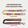 PetWale Colourful Stripes Dog Cat Car Seat Belt | Safe Travel Companion | Built to Last | Adjustable Length Long Lasting | Easy to Hook & Comfortable to Use