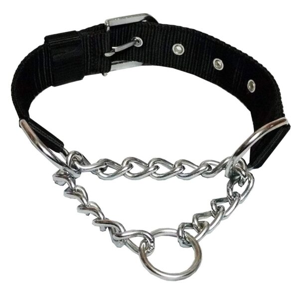 712ec3jjhGL._SL1500_.jpg Woofy Combo Half Dog Collar Chain Choke Collar and Training Leash for Large Breed with Strong Cast Hook (12mm) 1 Inch Choke Collar Width