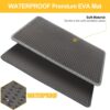 Cat Litter Mat Grey Trapping for Litter Box, XL Jumbo 30 x 24 in, Urine & Waterproof, Honeycomb Double Layer Anti Tracking Kitty Mats, No Phthalate, Washable Easy Clean, Scatter Control