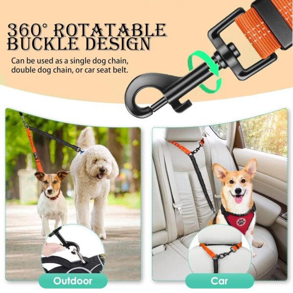Double Dog Leash,No Tangle Dual Leash Walker,Double Dog Reflective Lead Splitter for Daily Walking Training of Medium to Large Dogs Dual Dog Lead No Tangle