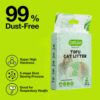 Cature Care by Nature Tofu Cat Litter Natural Flushable Clumping Litter Plant Based Biodegradable Ultra Odour Control 99% Dust Free Low Tracking Cat Litter (Green Tea, 6L)
