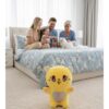 Tukkle Cat Soft Toy - 30cm Cute Plush with Shiny Heart & Sequined Ears (Assorted - Pack of 1) Yellow, Grey & Pink for Kids, Adults, Birthday, Anniversaries, Return Gift, Valentine's Day