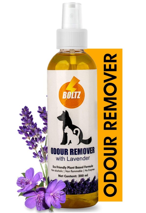 Boltz Odour and Urine Smell Remover Pet Area Freshener for Boltz Odour and Urine Smell Remover Pet Area Freshener for Dog and Cat with Lavender Fragrance (200 ml), 1 Piece