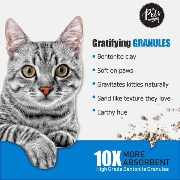 The Pets Company Natural Clay Scoopable Clumping Bentonite Cat Litter, 1 Kg